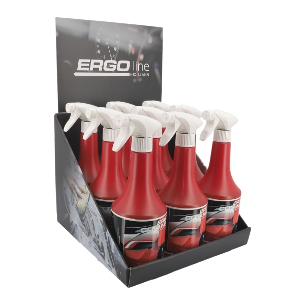 Lot de 9 nettoyants dégraissants universel ERGO CLEANER avec présentoir